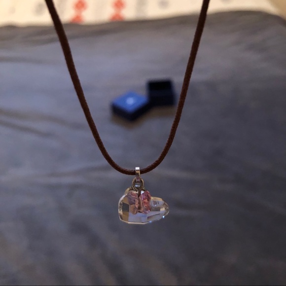 Swarovski heart and butterfly crystal necklace - Picture 8 of 8